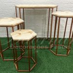 Kit de Mesa Mini Table Sextavado Rosê