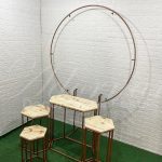 Mesa Mini Table Sextavado Com Painel