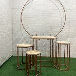 Mesa Mini Table Sextavado Com Painel