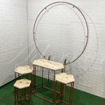 Mesa Mini Table Sextavado Com Painel