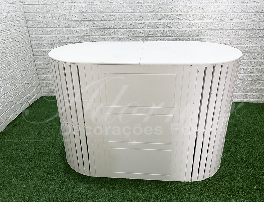 Locação Mesa Ripada Cômoda Oval em Provençal