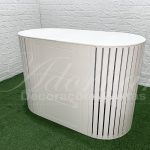 Locação Mesa Ripada Cômoda Oval em Provençal