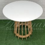 Aluguel Mesa Ripada Redonda Com Tampo em Provençal