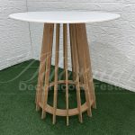 Aluguel Mesa Ripada Redonda Com Tampo em Provençal