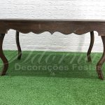 Locação de Mesa Rústica Pequena Modelo Liso