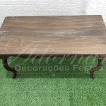 Locação de Mesa Rústica Pequena Modelo Liso