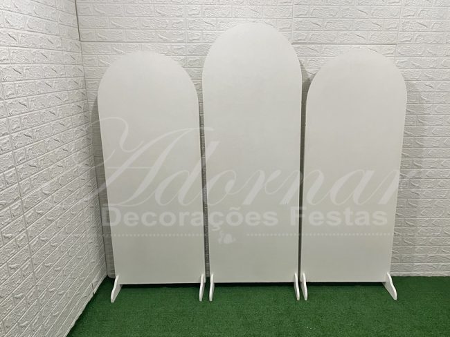 Trio de Painel Oval Branco