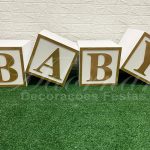 Aluguel Kit Cubo Baby Para Decoração de Chá de Bebê, Batizados, Eventos Infantis e Festas