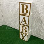Aluguel Kit Cubo Baby Para Decoração de Chá de Bebê, Batizados, Eventos Infantis e Festas