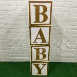 Aluguel Kit Cubo Baby Para Decoração de Chá de Bebê, Batizados, Eventos Infantis e Festas