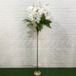 Locação de Vaso Alto Haste Longa Pedestal em Dourado