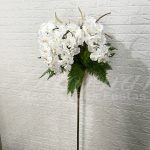 Locação de Vaso Alto Haste Longa Pedestal em Dourado