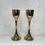 Aluguel Par de Vasos Modelo Taça em Dourado