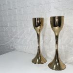 Aluguel Par de Vasos Modelo Taça em Dourado